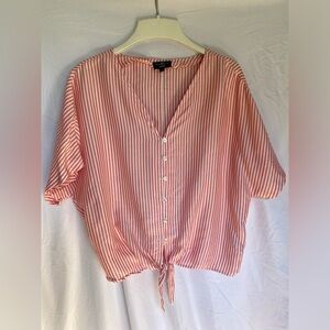 Velvet Heart LA Striped Short Sleeve Blouse
